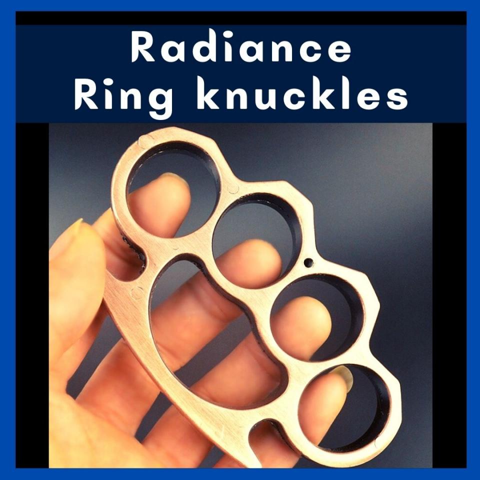 YenCooking International Food Ring Knuckles 4-Fingers (Thick) - COPPER - Self-Defense - Martial Art Protection Gear Buku Lima