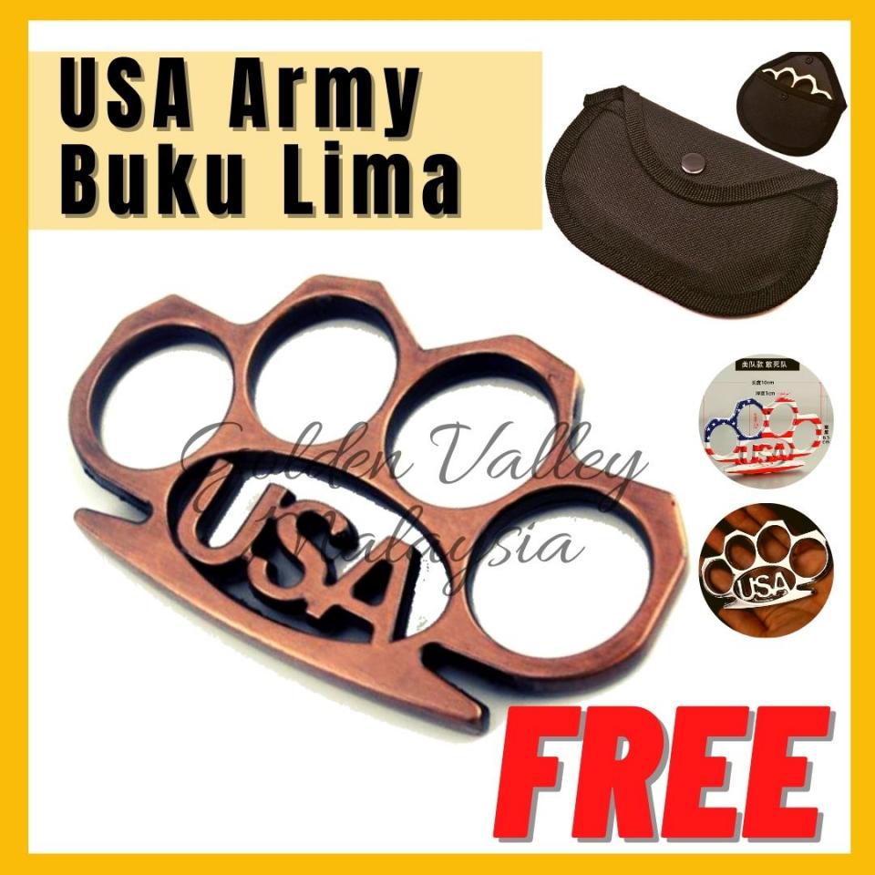 YenCooking International Food COPPER Ring Knuckles 4-Fingers - USA Army - Self-Defense - Martial Art Protection Gear Buku Lima