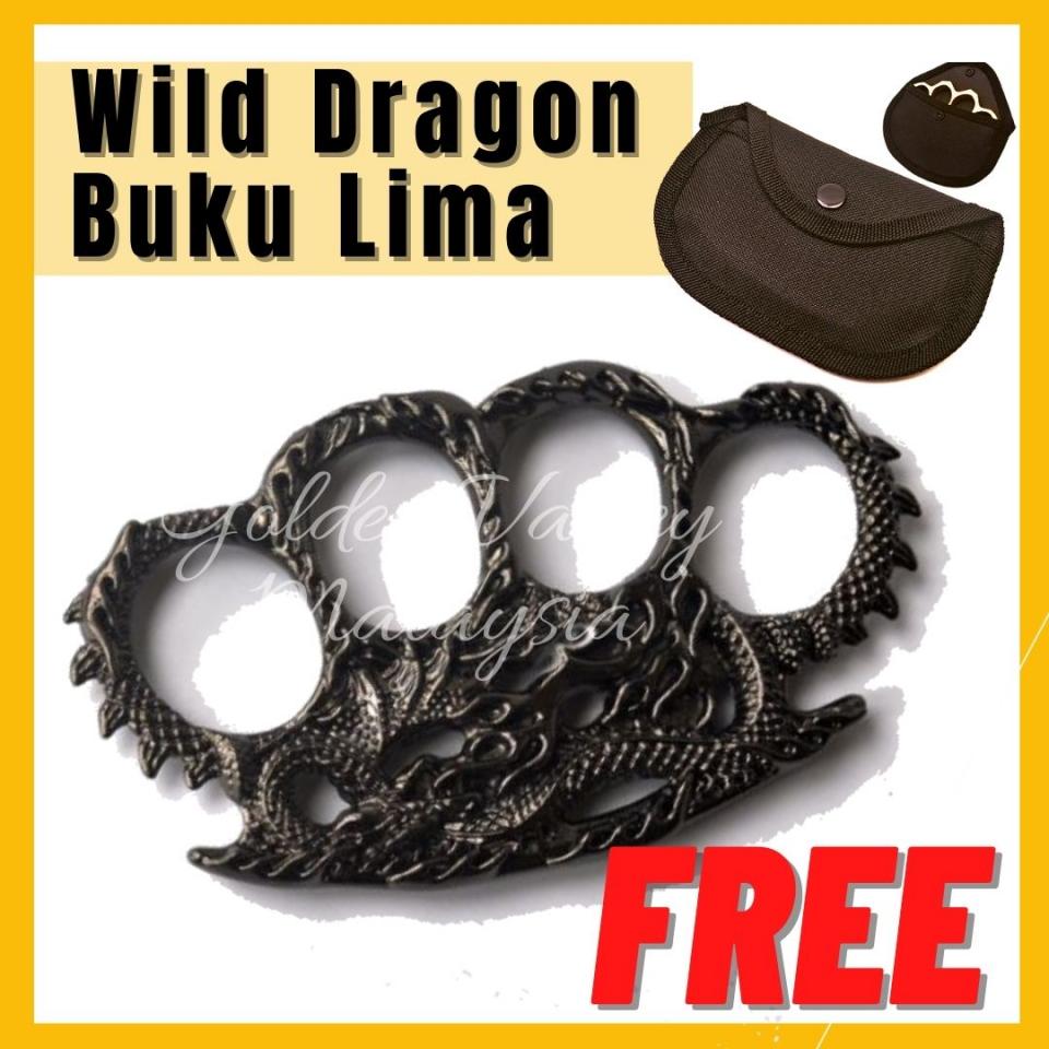 YenCooking International Food BLACK Koleksi Alloy Besi Perlindungan Alat Seni Bela Pertahanan Diri Wild Dragon Tulang Ketuk Jari Buku Lima